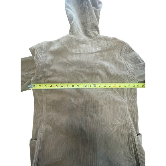 Lauren Jeans Co. Ralph Lauren Brown Corduroy Toggle Jacket M Hooded - Picture 6 of 6